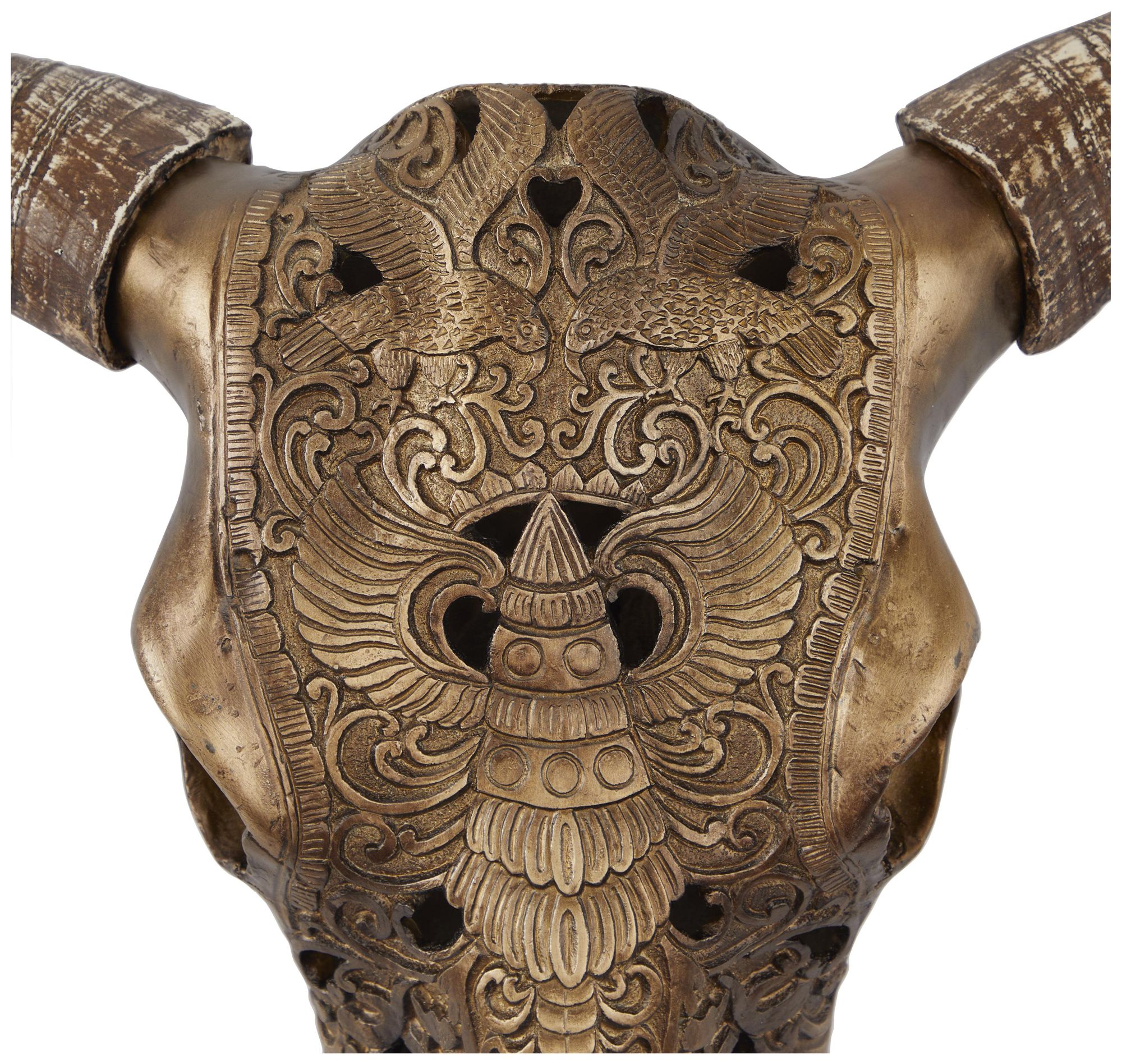 Image 4 Bronze Polystone Bohemian Wall Decor, 28" x 7" x 30" more views