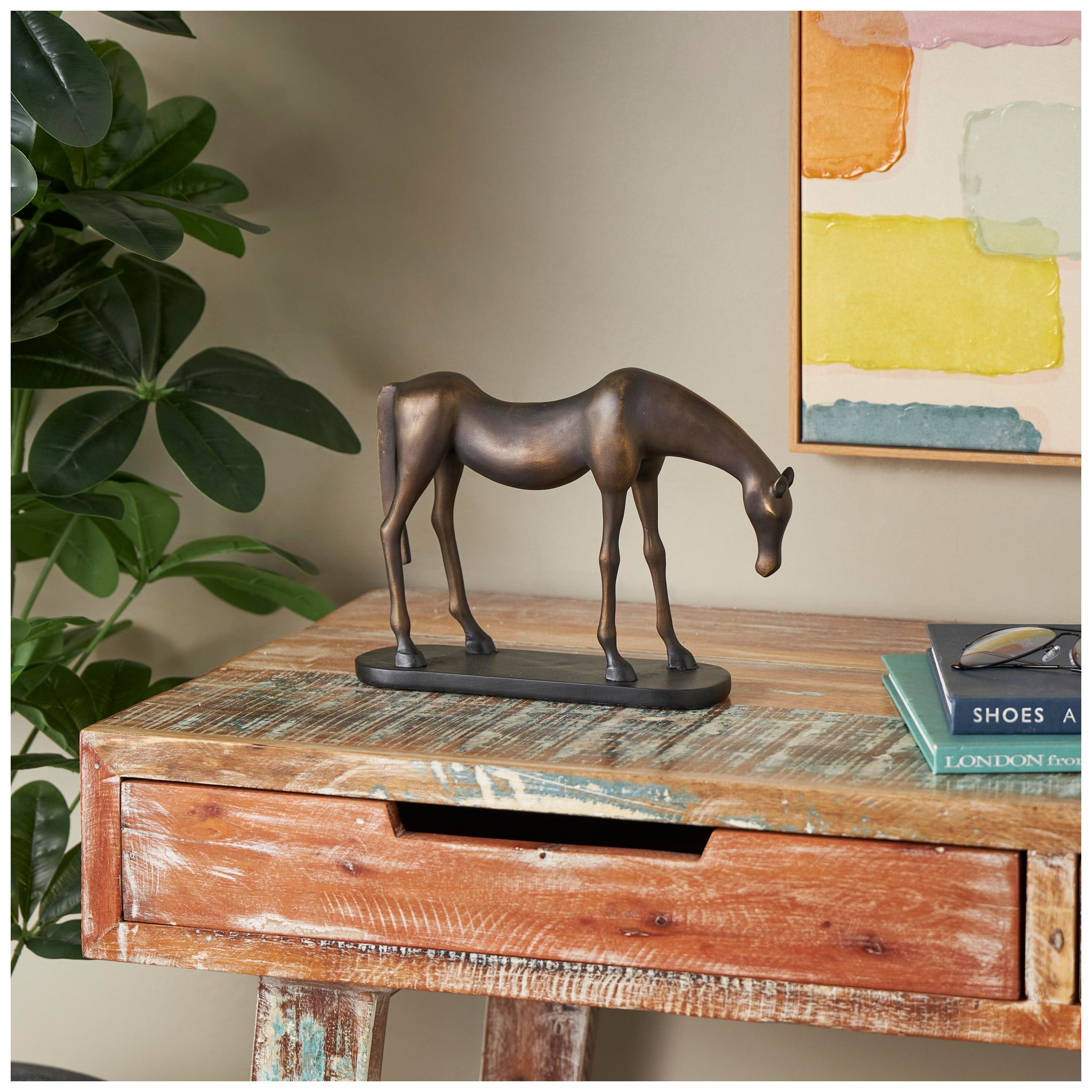 Image 4 Bronze Polystone Farmhouse Sculpture, 12" x 3" x 8" more views