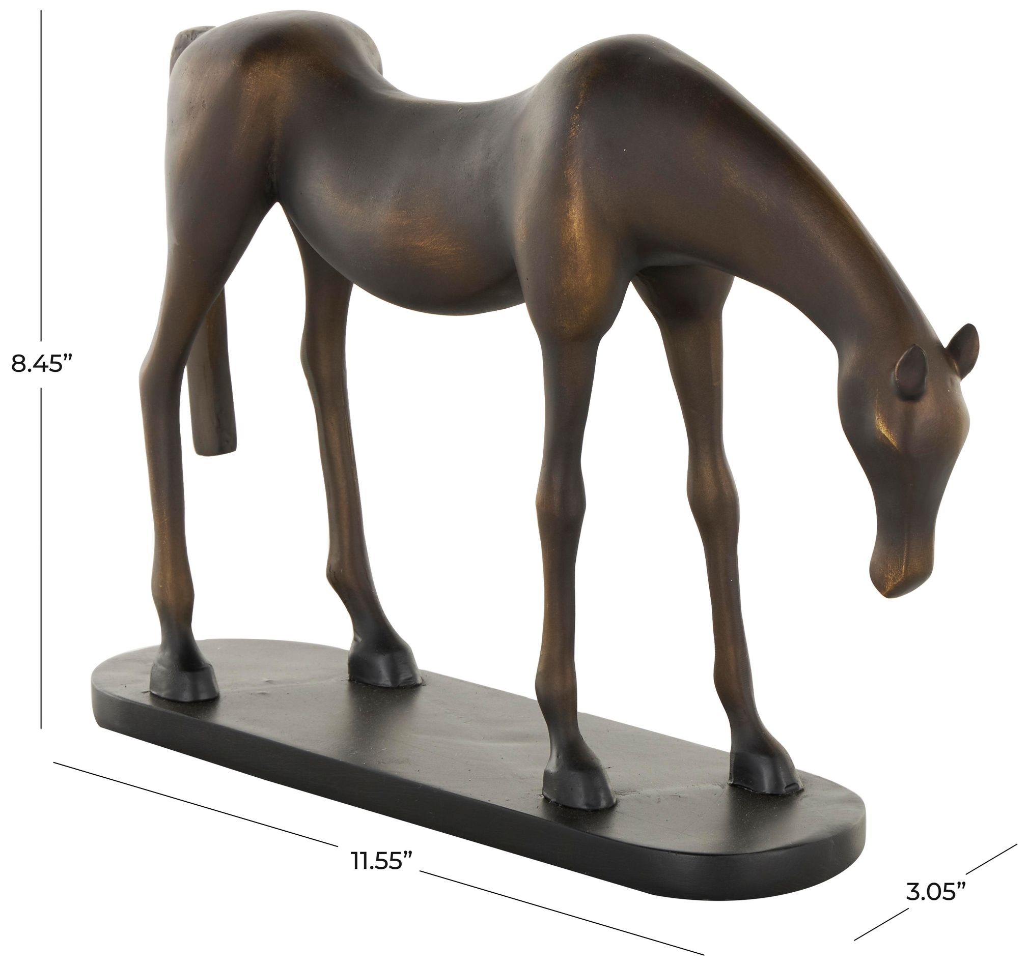 Image 7 Bronze Polystone Farmhouse Sculpture, 12" x 3" x 8" more views