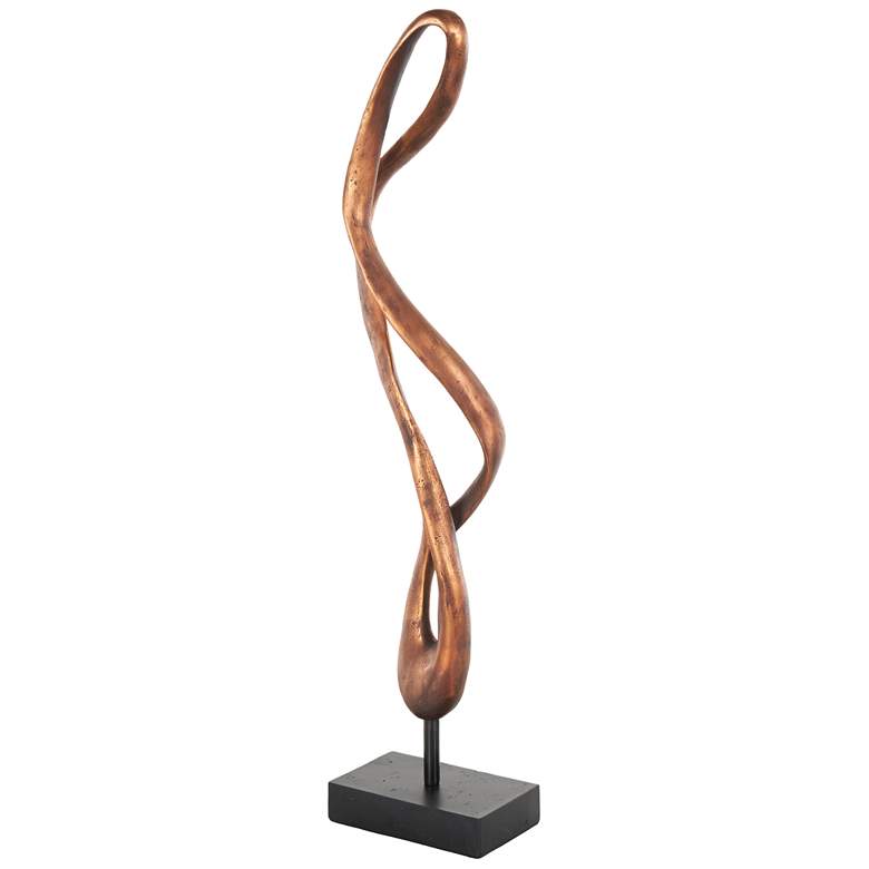 Image 1 Bronze Polystone Industrial Sculpture, 6" x 4" x 28"