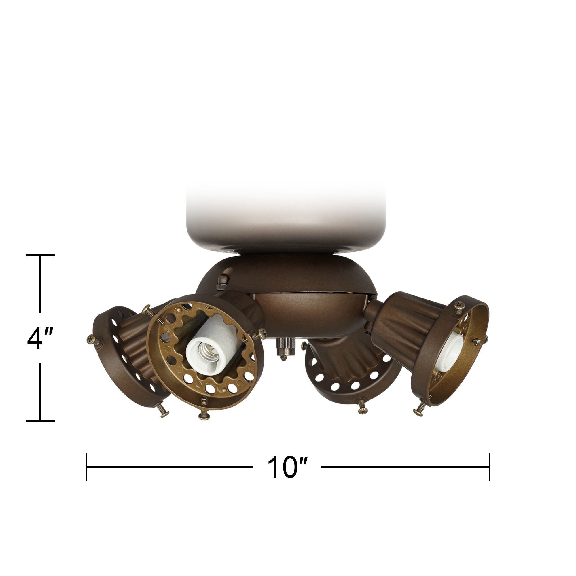 Image 2 Bronze Pull Chain Universal Ceiling Fan LED Light Kit more views