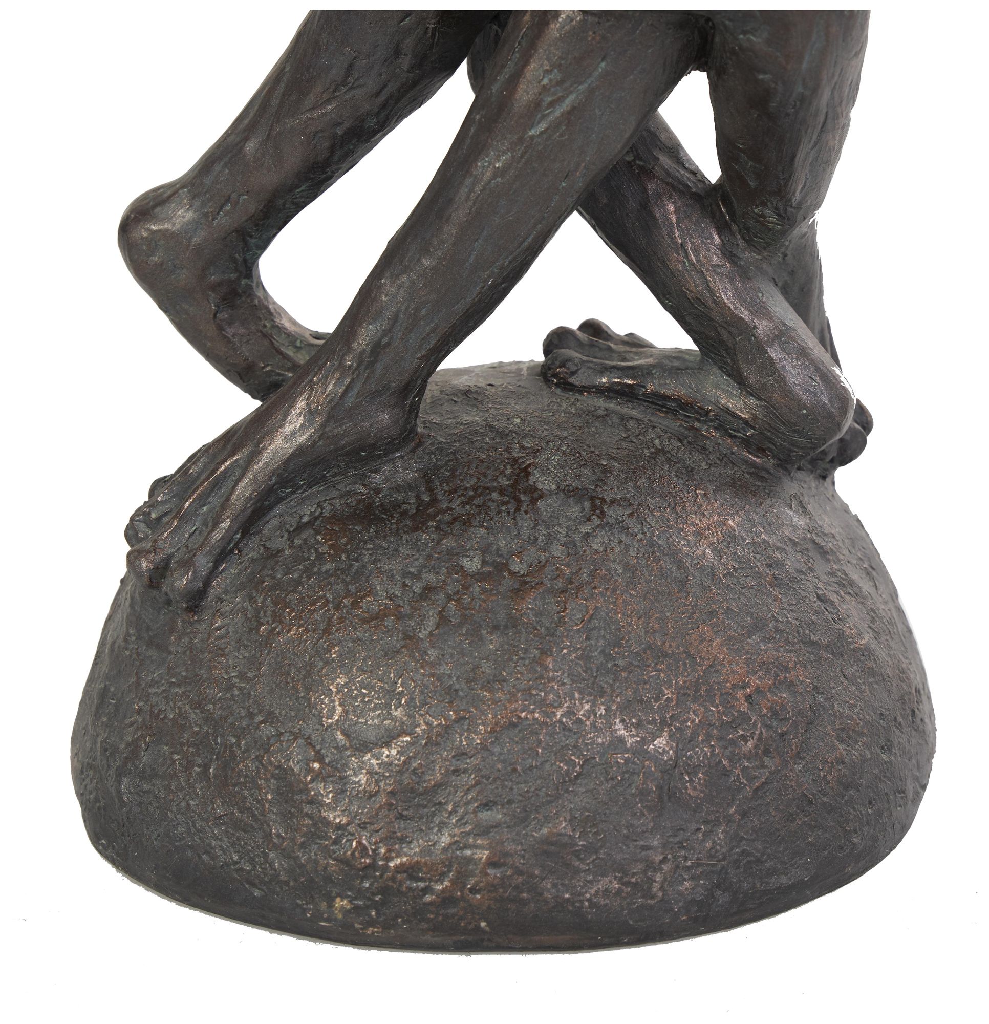 Image 3 Bronze Resin Eclectic Sculpture, 9" x 7" x 17" more views