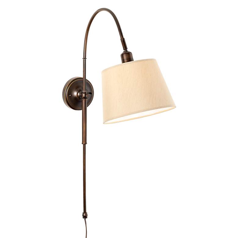Image 1 Bronze Sliding Plug-In Wall Lamp
