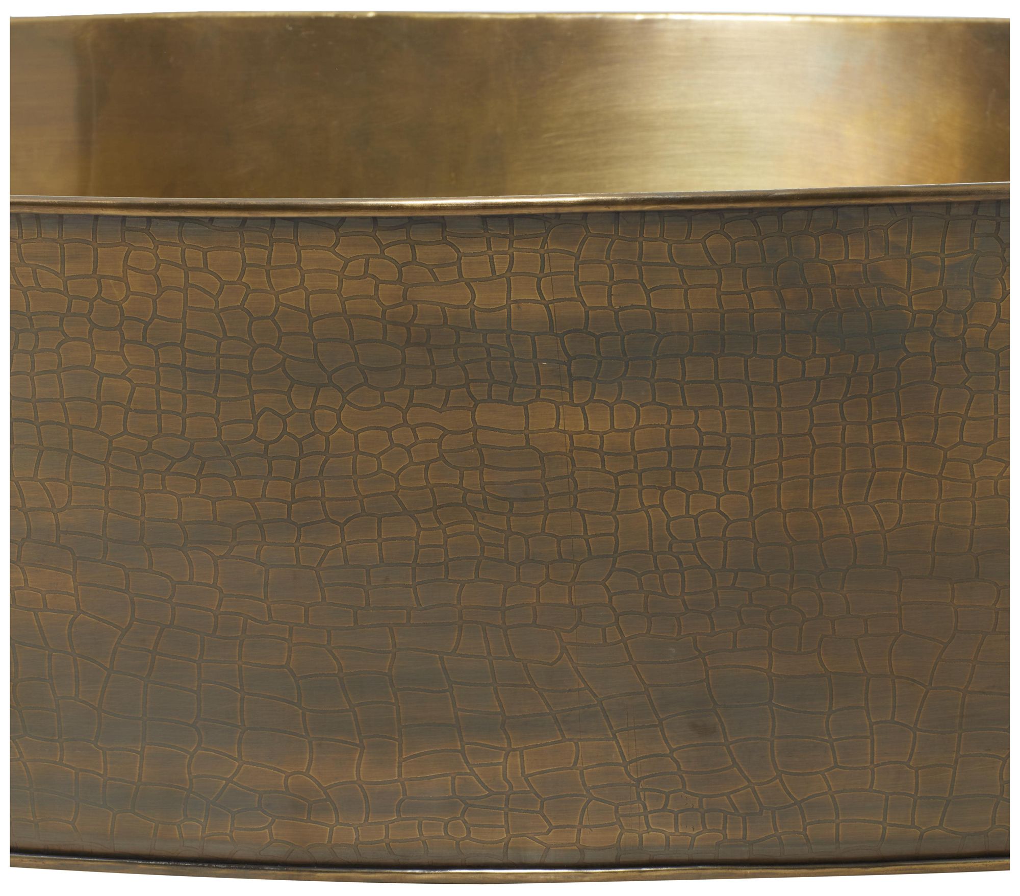 Image 2 Bronze Stainless Steel Metal Contemporary Ice Bucket, 32" x 17" x 10" more views