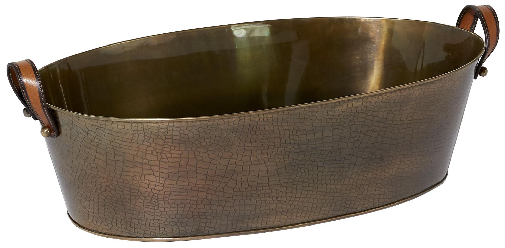 Image 5 Bronze Stainless Steel Metal Contemporary Ice Bucket, 32" x 17" x 10" more views