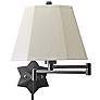 Bronze Star of the Show Plug-In Swing Arm Wall Lamp
