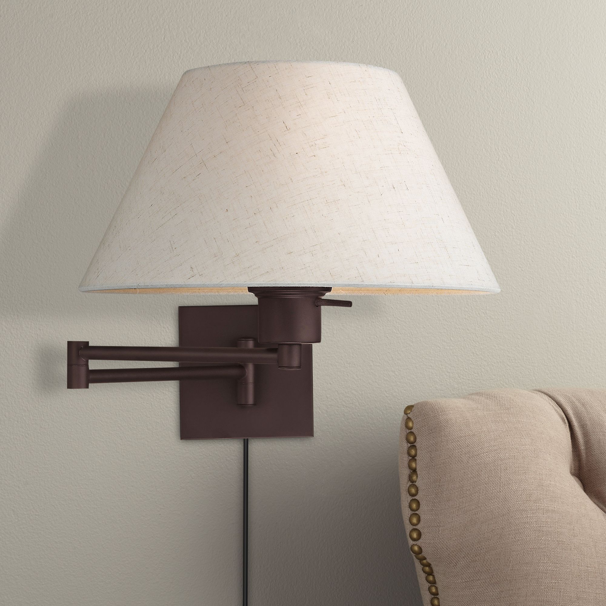 Bronze swing deals arm wall lamp