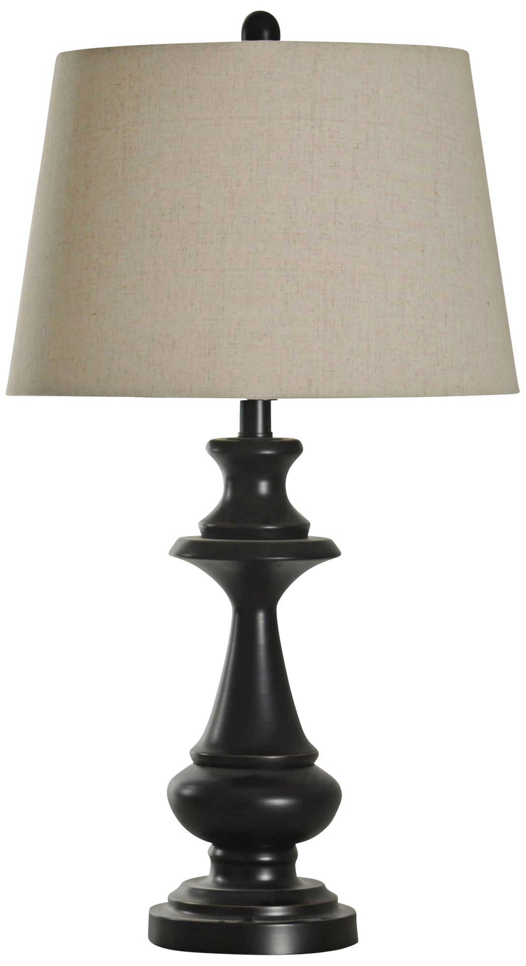Bronze Table Lamp with Natural Linen Hardback Fabric Shade 58T46 Lamps Plus