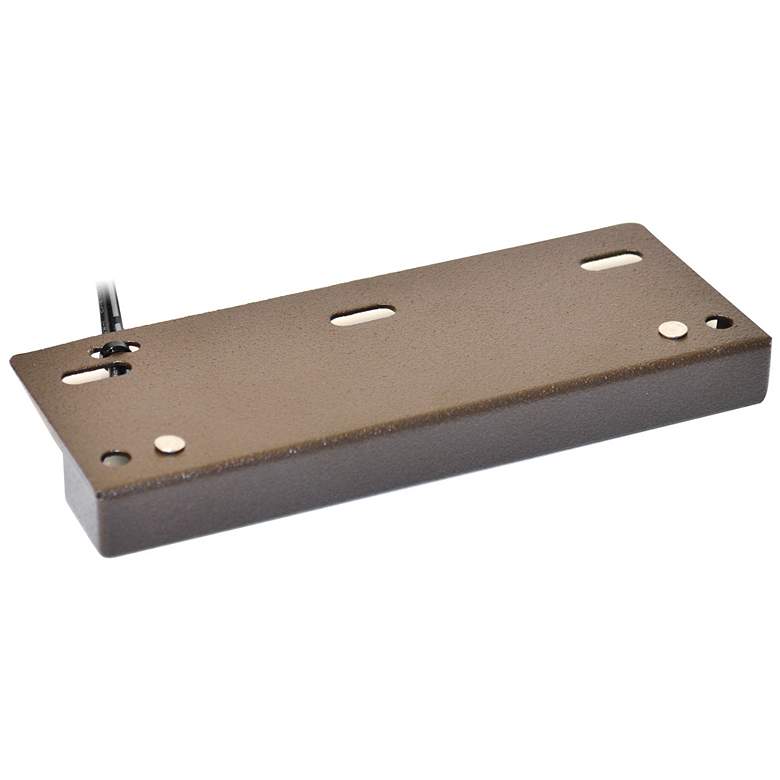 Image 1 Bronze Texture 3 3/4"W LED Landscape Ledge and Rail Light