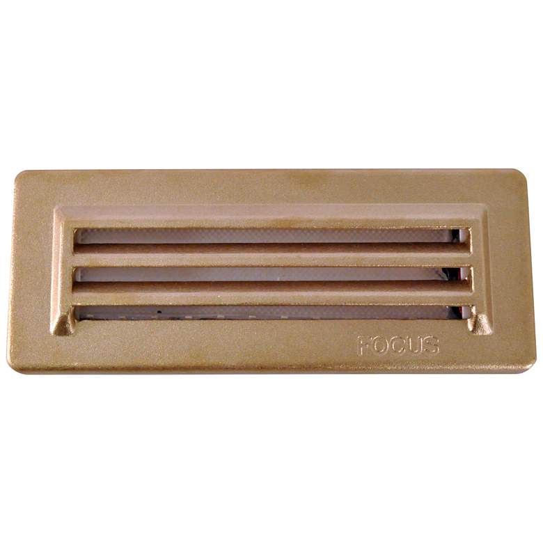 Image 1 Bronze Texture 8 1/4" Wide 3-Louver LED Step/Brick Light
