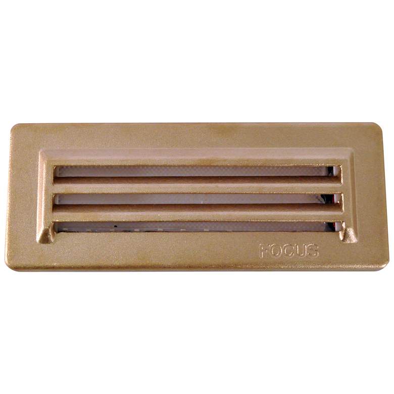 Image 1 Bronze Texture 8 1/4 inch Wide 3-Louver LED Step/Brick Light