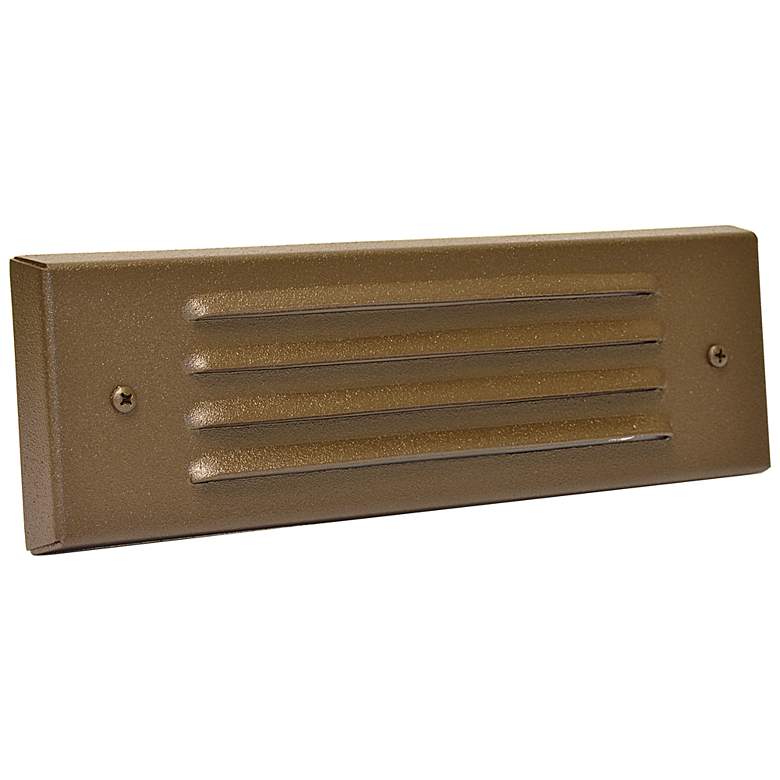 Image 1 Bronze Texture 9 1/4 inch Wide LED 4-Louver Step/Brick Light