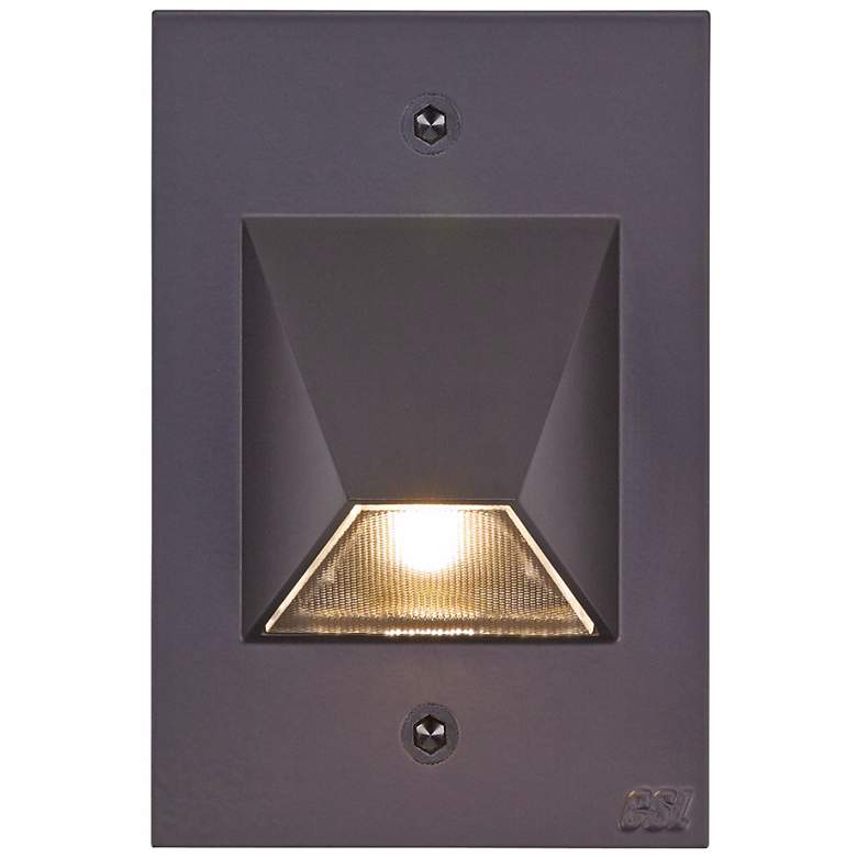 Image 1 Bronze Trapezoid 4 1/2 inch High LED Outdoor Step Light