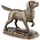 Bronze Walking Dog 13 1/2" Wide Decorative Statue