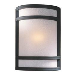 Bronze With French Scavo Glass 9 1/2&quot; High Wall Sconce
