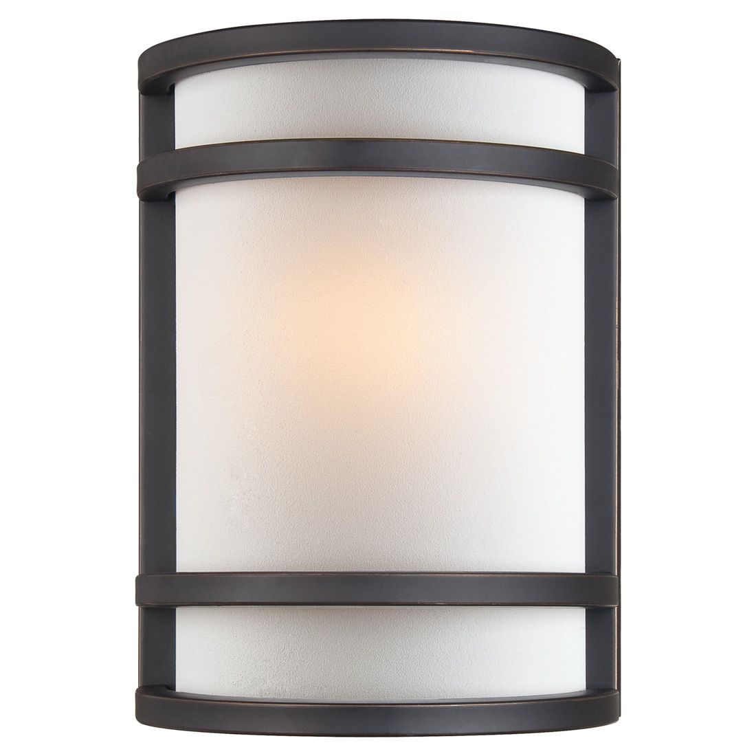 Image 6 Bronze With French Scavo Glass 9 1/2" High Wall Sconce more views