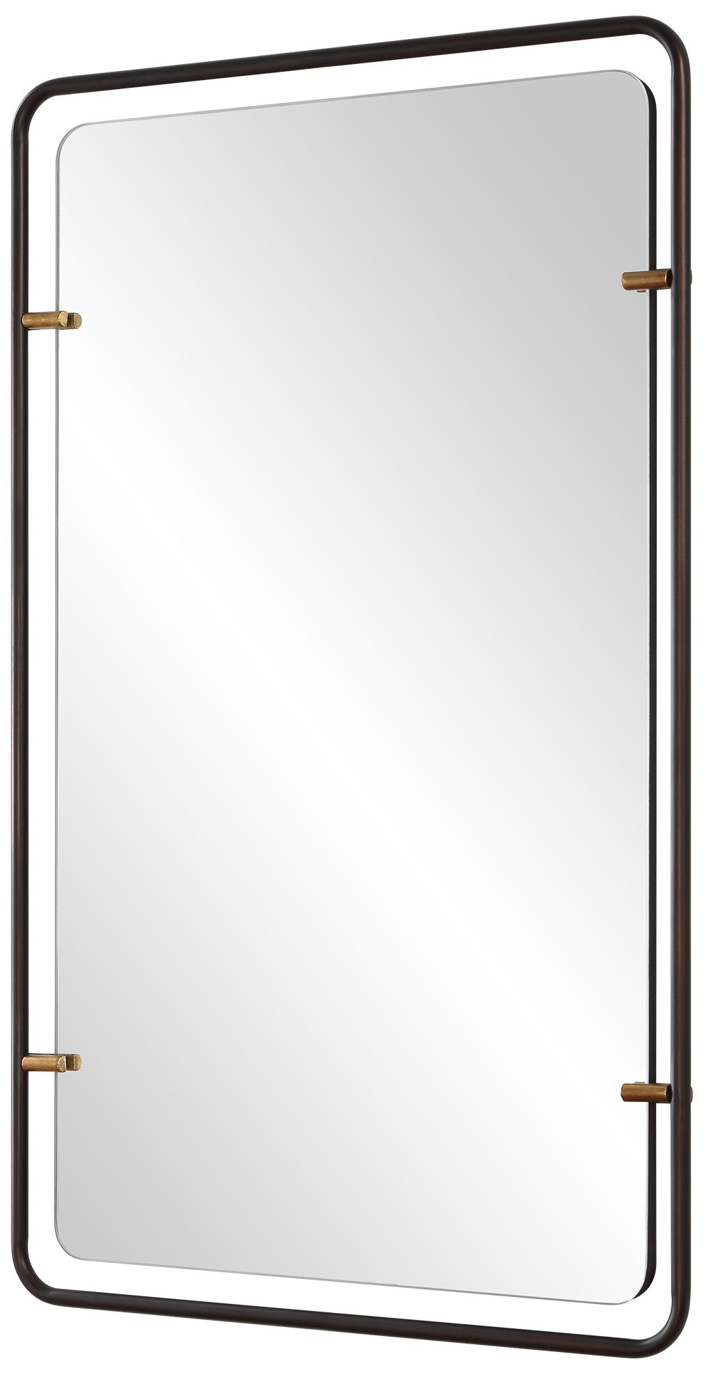 Image 4 Bronze with Gold Leaf 22" x 36" Wall Mirror more views