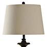 Bronze with Natural Linen Hardback Fabric Shade Traditional Floor Lamp