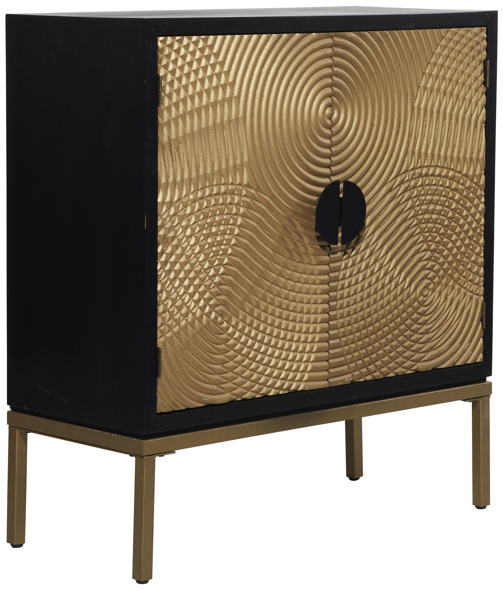 Image 6 Bronze Wood Contemporary Cabinet, 30" x 14" x 33" more views