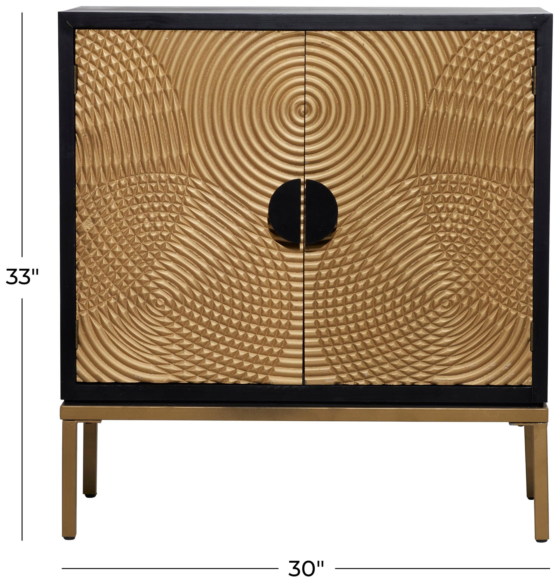 Image 7 Bronze Wood Contemporary Cabinet, 30" x 14" x 33" more views