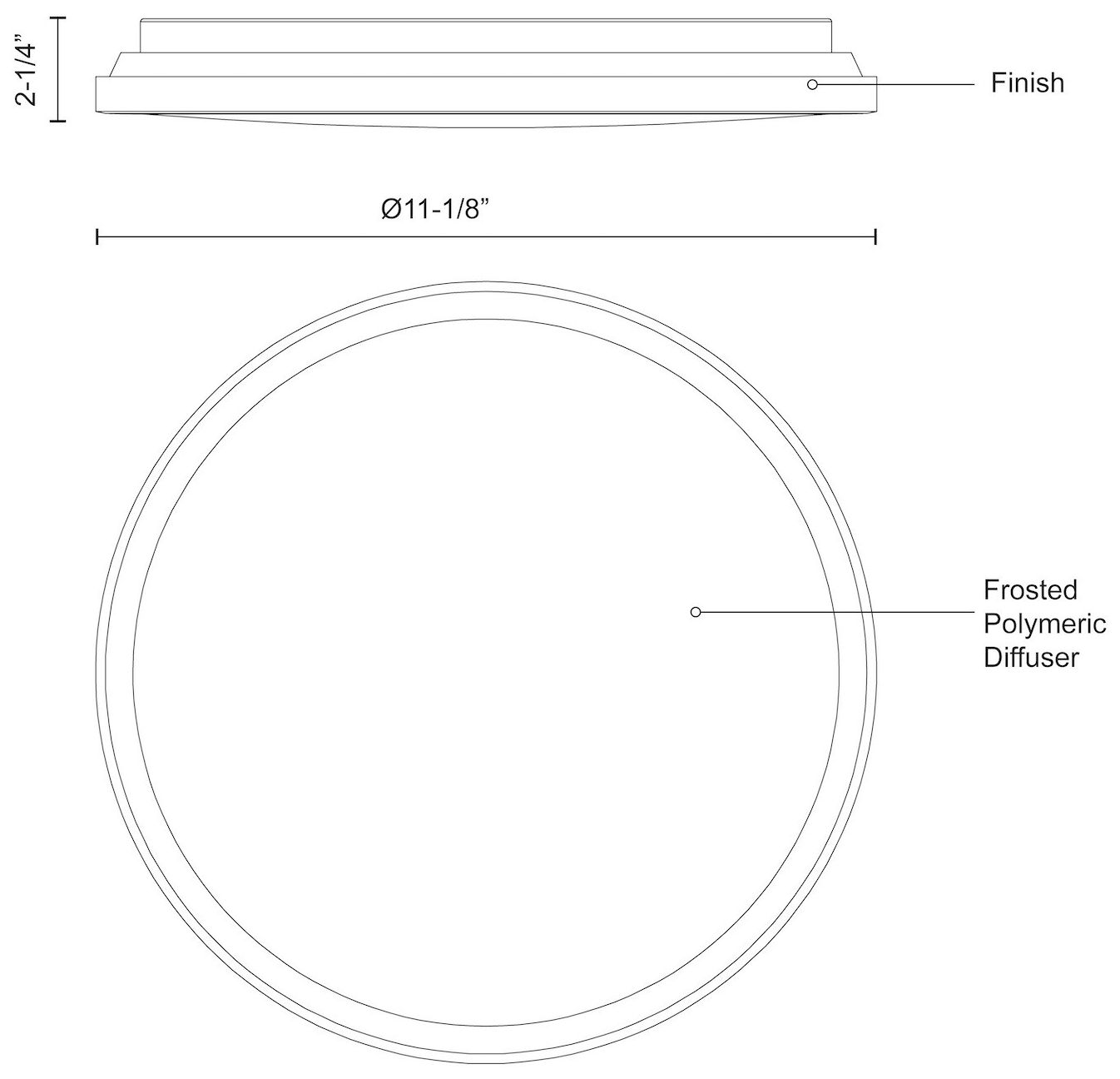 Image 6 Brook 11-in Brushed Gold dimmable LED Flush Mount more views
