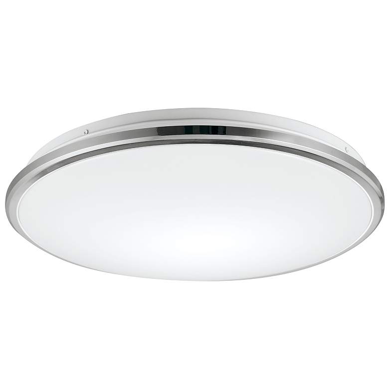 Image 1 Brook 15 1/4" Wide Chrome Circular LED Ceiling Light