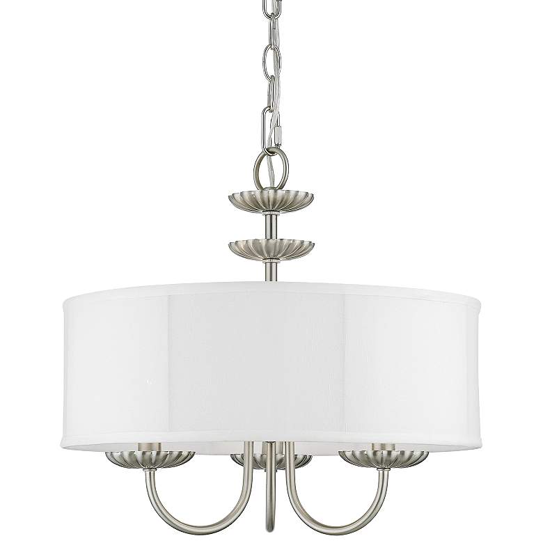 Image 3 Brookdale 16" Wide Brushed Nickel 3-Light Chandelier