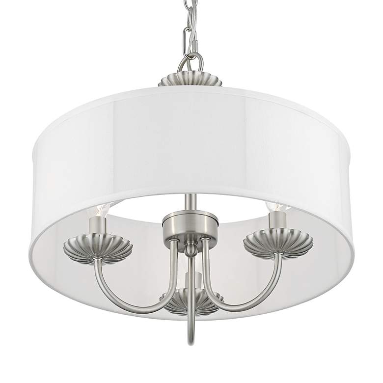 Image 5 Brookdale 16" Wide Brushed Nickel 3-Light Chandelier more views