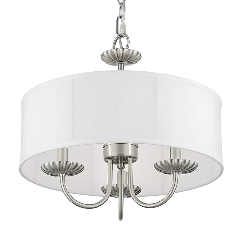 Image 7 Brookdale 16" Wide Brushed Nickel 3-Light Chandelier more views