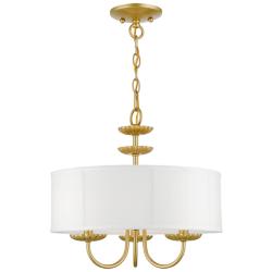 Brookdale 16" Wide Soft Gold 3-Light Chandelier