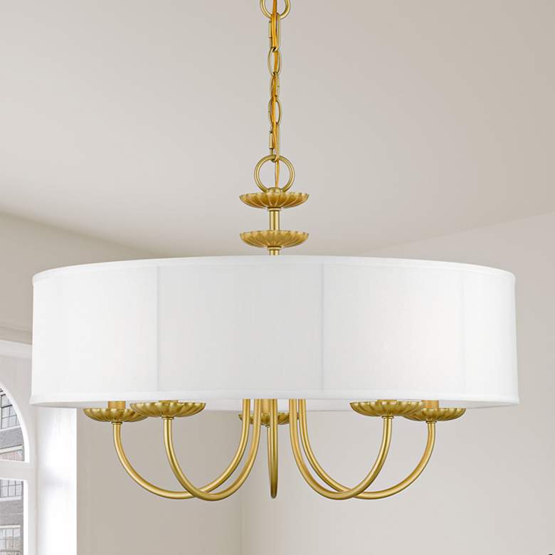 Image 1 Brookdale 23" Wide Soft Gold 5-Light Chandelier