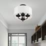 1_Brookdale 3 Light Black Semi-Flush Mount