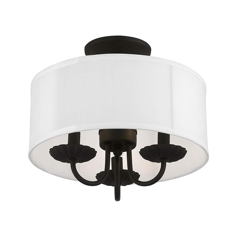 Image 4 Brookdale 3 Light Black Semi-Flush Mount more views