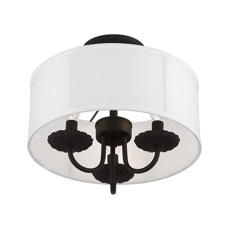 Image 5 Brookdale 3 Light Black Semi-Flush Mount more views