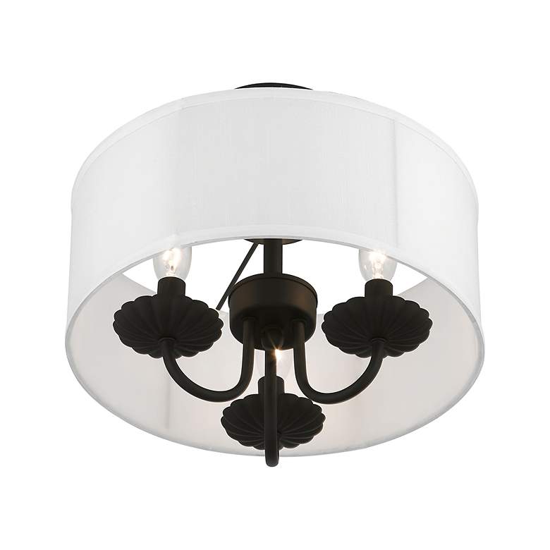 Image 6 Brookdale 3 Light Black Semi-Flush Mount more views