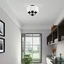 7_Brookdale 3 Light Black Semi-Flush Mount more views