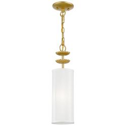 Brookdale 5 1/4"W Soft Gold Cylindrical Mini Pendant Light