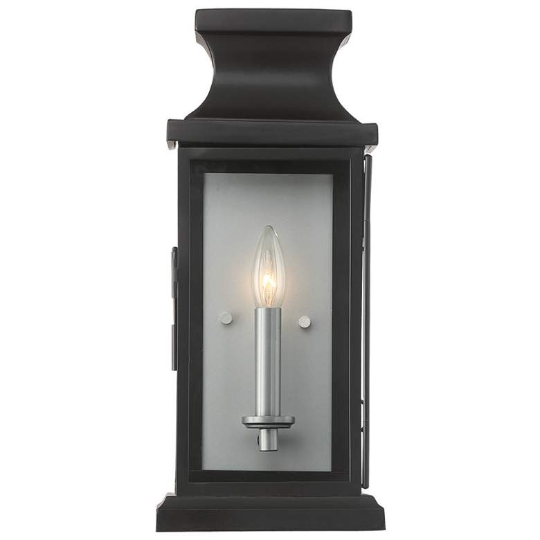 Image 1 Brooke 1-Light Outdoor Wall Lantern in Matte Black