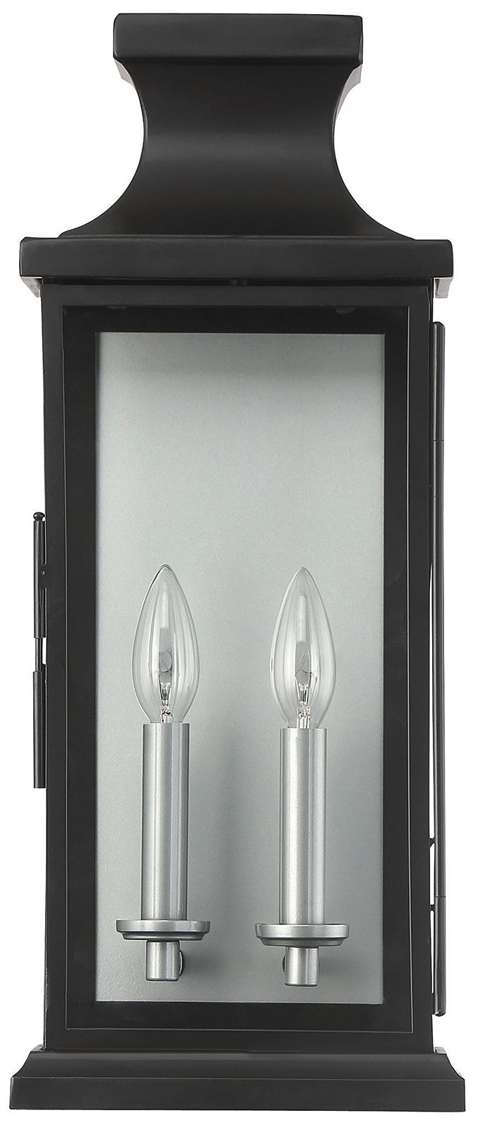 Image 2 Brooke 2-Light Outdoor Wall Lantern in Matte Black more views