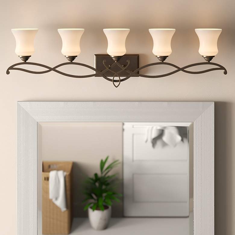 Image 4 Brooke 41 1/2" Wide Olde Bronze 5-Light Vanity Bath Light more views
