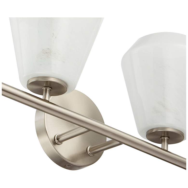 Image 5 Brooke 8"H 4-Light Nickel Bathroom Vanity w/ Wispy White Shade more views
