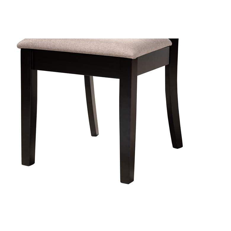 Image 5 Brooke Beige Fabric 5-Piece Dining Table and Chairs Set more views