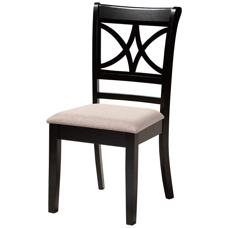 Image 7 Brooke Beige Fabric 5-Piece Dining Table and Chairs Set more views