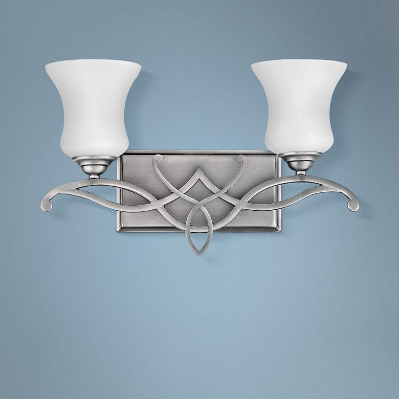 Image 1 Brooke Collection 16 1/2 inch Wide 2-Light Bathroom Wall Light