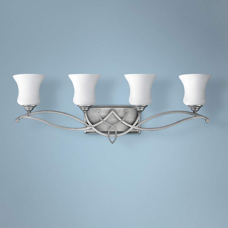 Image 1 Brooke Collection 31 1/4 inch Wide 4-Light Bathroom Wall Light