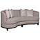 Brooke Fawn Gray 85" Wide Upholstered Kidney Sofa