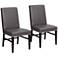 Brooke Gray Bonded Leather Dining Chair Set of 2