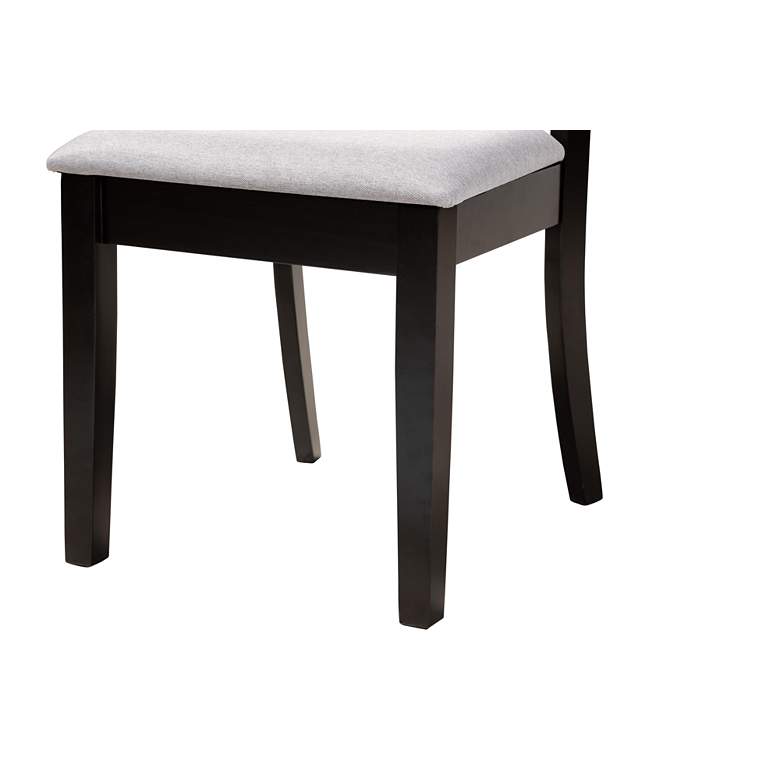 Image 5 Brooke Gray Fabric 5-Piece Dining Table and Chairs Set more views