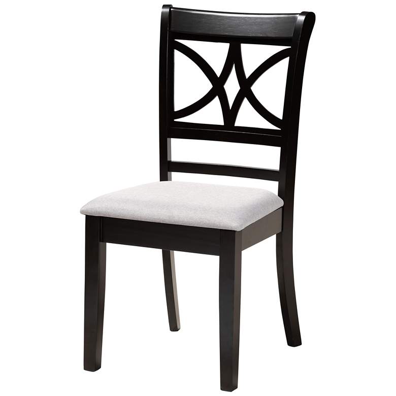 Image 7 Brooke Gray Fabric 5-Piece Dining Table and Chairs Set more views