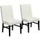 Brooke Ivory Bonded Leather Dining Chair Set of 2